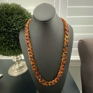 8 Other Reasons NWOT Tortoise Acrylic Chain Link Necklace